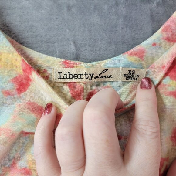 Liberty Love Womens XS Tie Dye Cami Top Boho Festival Y2K Summer Tank Multicolor - Picture 2 of 11